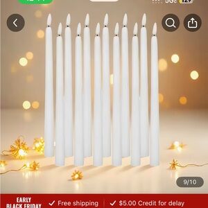 Elegant White Taper Candles for Home Parties